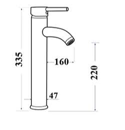 Vòi chậu nóng lạnh bằng đồng Kanly GCA20