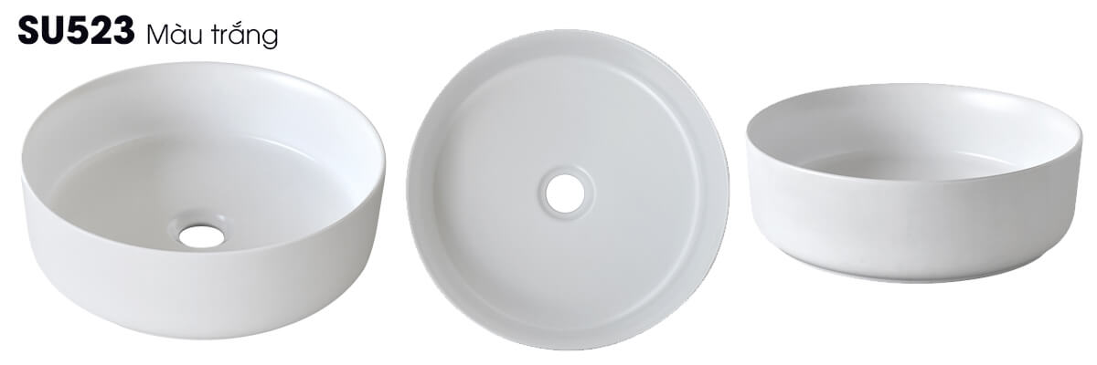 Chậu lavabo đặt bàn Kanly sứ màu SU52