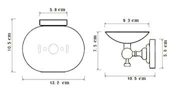 Giá để xà phòng bằng đồng Kanly GCH06