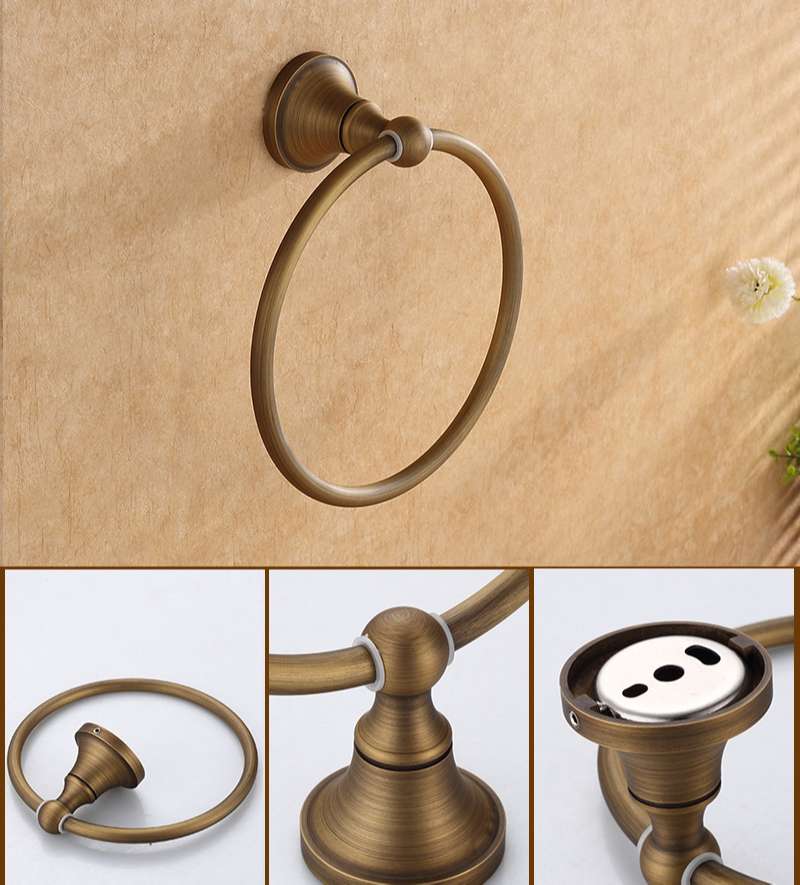 Vòng treo khăn bằng đồng Kanly GCK02