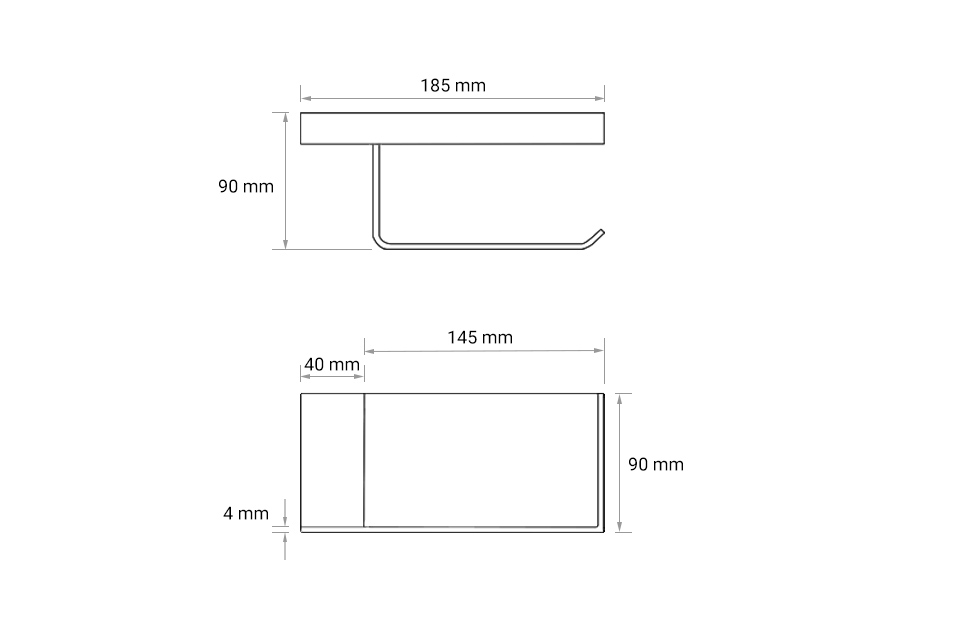 Móc treo giấy vệ sinh Kanly GCK033B / GCK033
