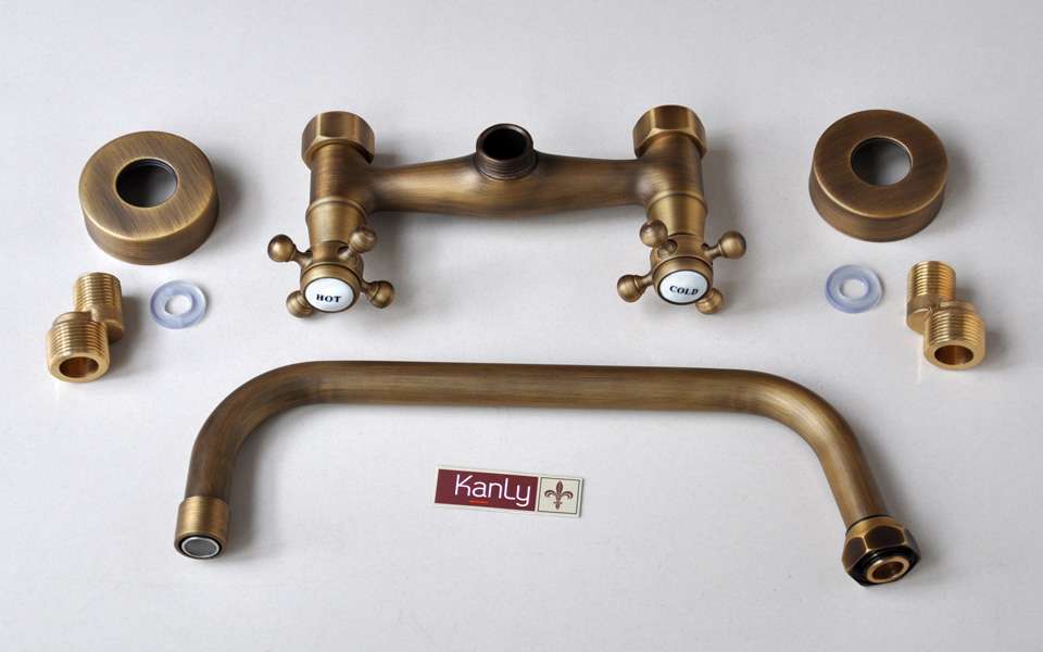 Vòi âm tường nóng lạnh bằng đồng Kanly GCT05