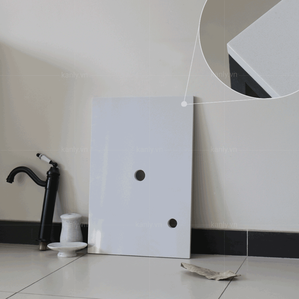 Bàn để chậu rửa lavabo Kanly mặt đá nhân tạo FP12