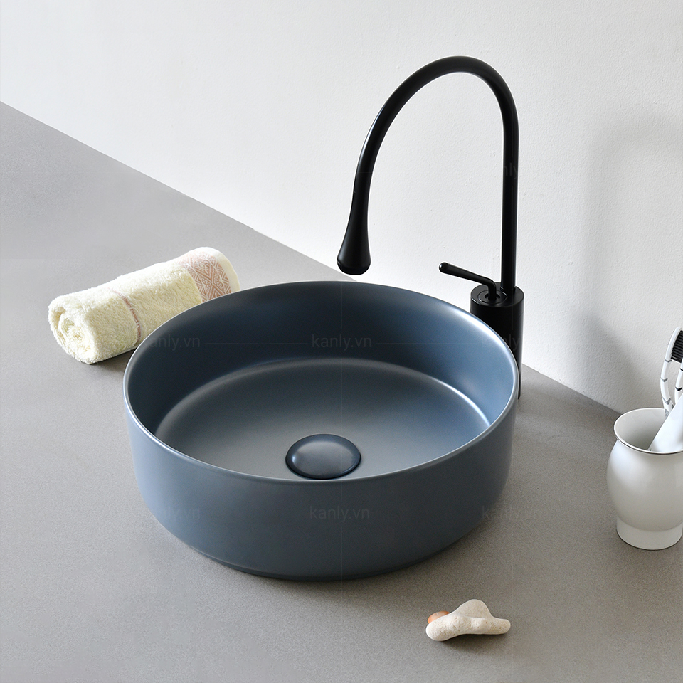 Bộ xả nhấn lavabo Kanly sứ màu KLX
