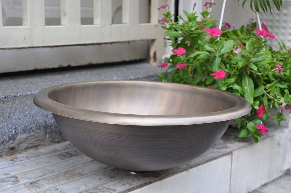 Chậu lavabo đặt bàn Kanly bằng đồng RSC319
