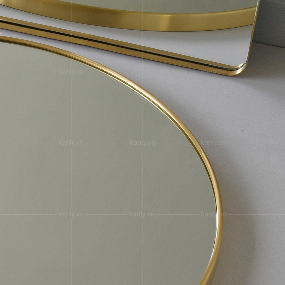 Gương soi khung bằng đồng 50x70cm Kanly PK11.01