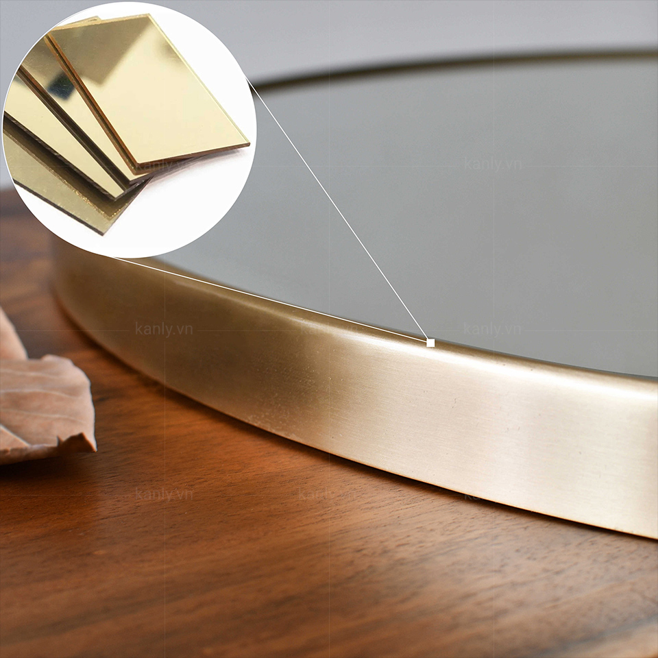 Gương soi khung bằng đồng 50x70cm Kanly PK11.01