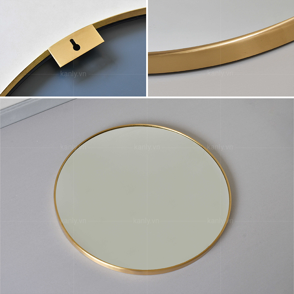 Gương soi khung bằng đồng 50x70cm Kanly PK11.01