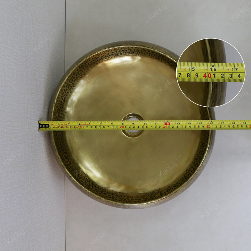 Chậu lavabo đặt bàn Kanly bằng đồng RSC122V/21V