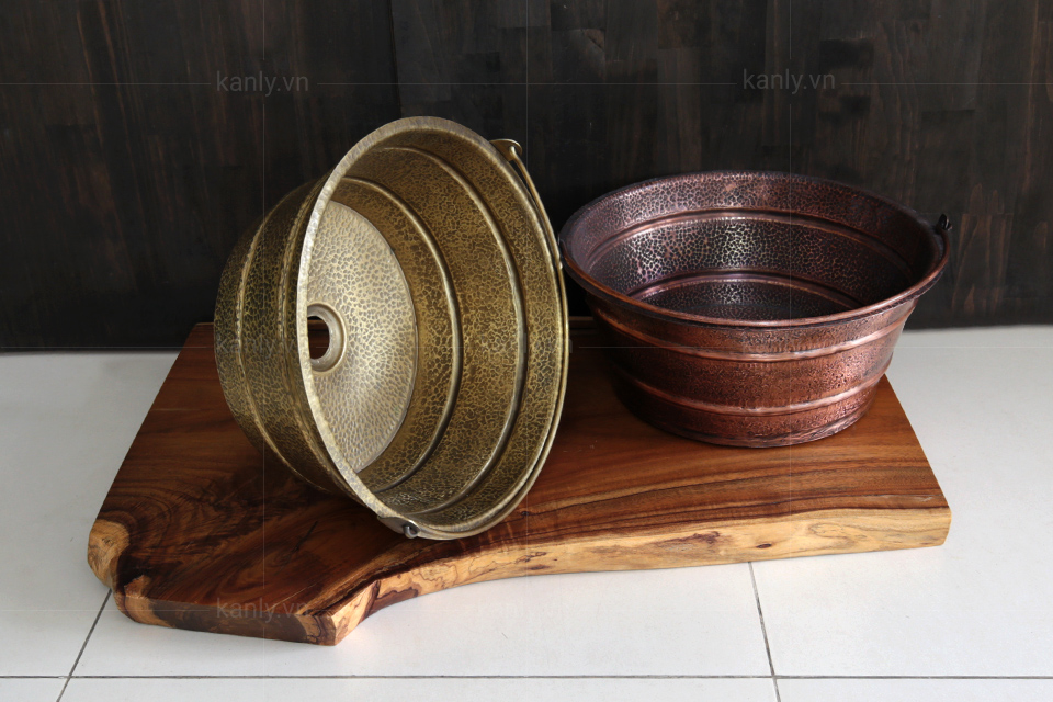 Chậu lavabo đặt bàn Kanly bằng đồng RSC411V/12V