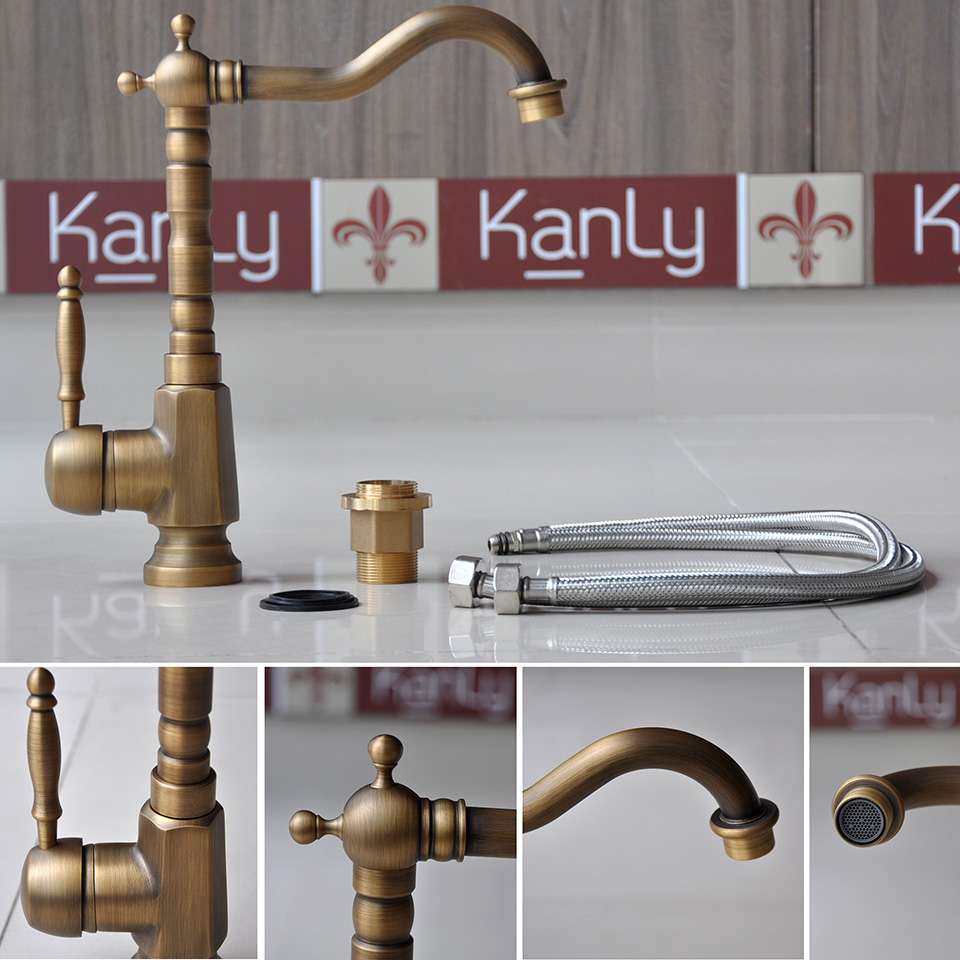 Vòi rửa bát nóng lạnh bằng đồng Kanly GCC04