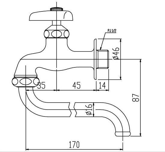 Vòi nước lạnh INAX LF-12-13 (LF1213)