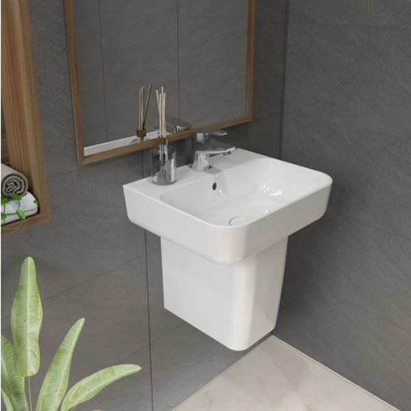 Lavabo Viglacera V23 có thiết kế sang trọng, phù hợp cho những nhà tắm không gian vừa và hẹp