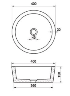 bản vẽ kỹ thuật lavabo đá marble tự nhiên Kanly MAR7E1i