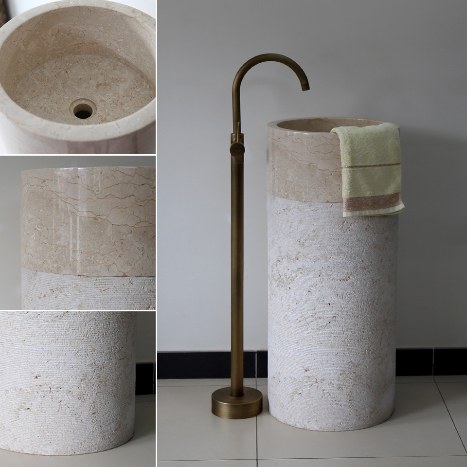 Chậu lavabo đặt bàn Kanly đá Marble Indo tự nhiên MAR71Ci / MAR74Ci