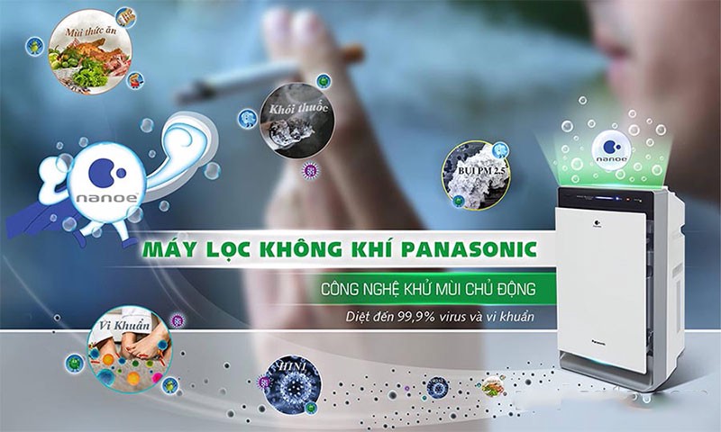 Máy lọc không khí Panasonic F-VXK70A 52m2 lọc cả bụi mịn PM1.0