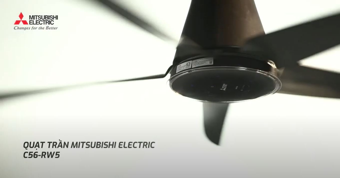 Quạt trần 5 cánh điều khiển từ xa Mitsubishi C56-RA5 ti 32cm