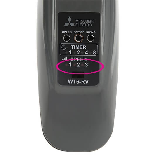 Quạt treo tường hẹn giờ bật/ tắt Mitsubishi W16-RA