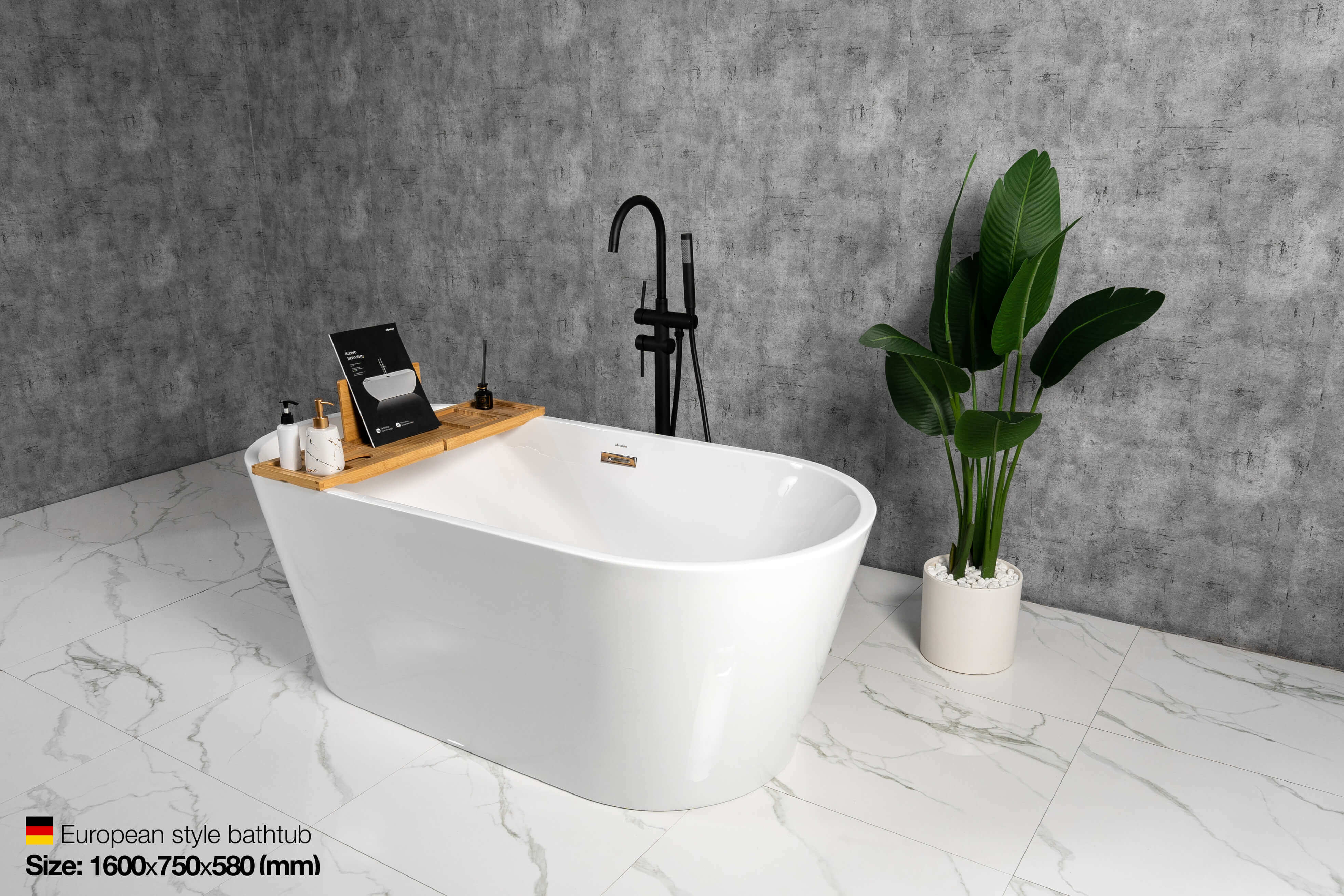 Bồn tắm đặt sàn 1.6m MOWOEN MW8201-160