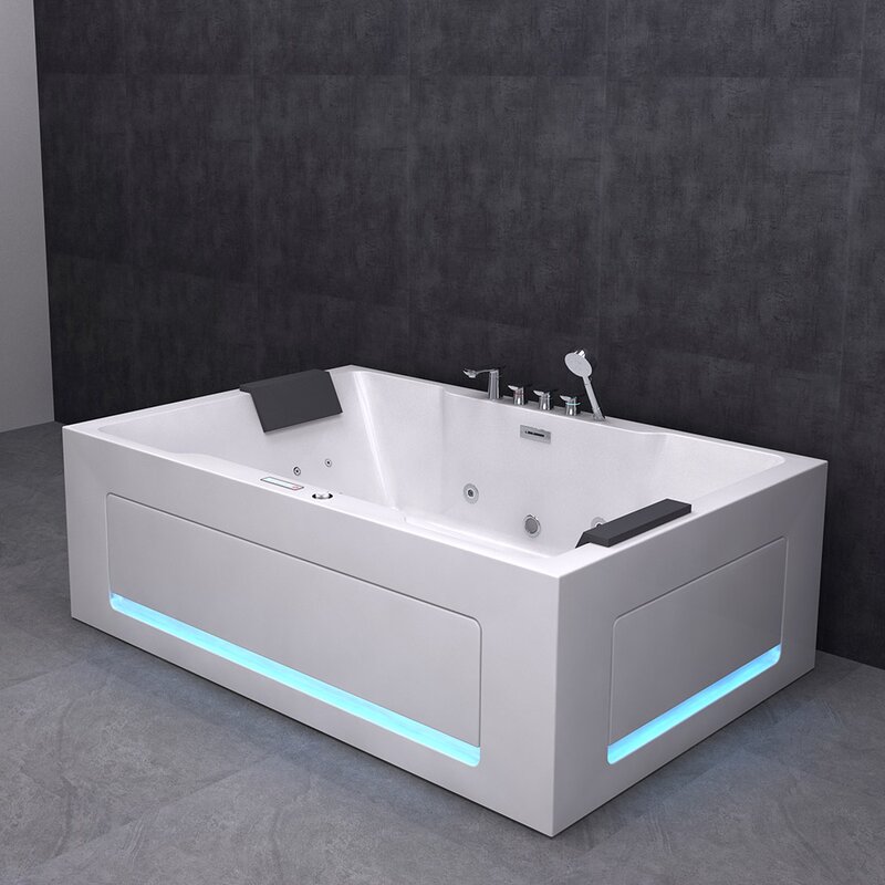 Bồn tắm đặt sàn massage 1.8m gồm vòi MOWOEN MW6018-180.2MS
