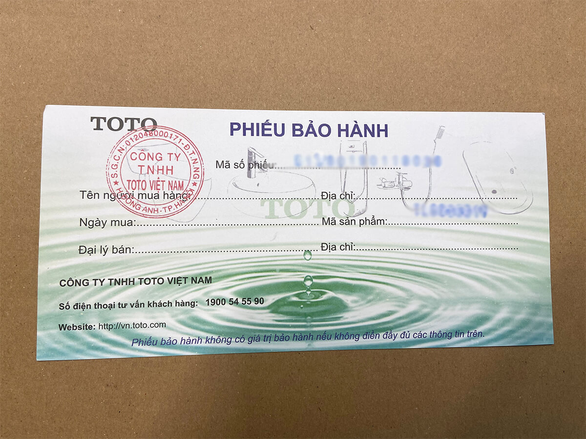 Giấy bảo hành không nguyên vẹn, không đầy đủ thông tin mua hàng hoặc bị mất