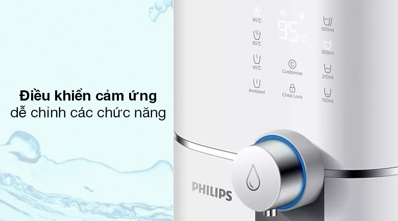Máy lọc nước RO lõi lọc 5 thành phần và khử trùng UV Philips ADD6910