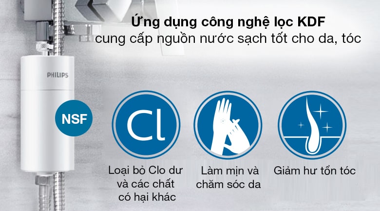 Bộ lọc nước vòi sen Philips AWP1775WH/74