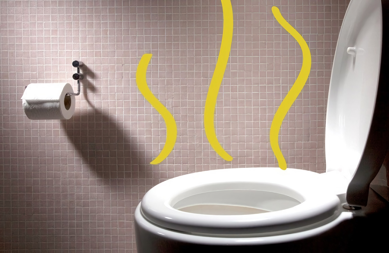 Bồn cầu khi không được dán kín mùi hôi sẽ bốc lên qua phần cống thoát bên dưới