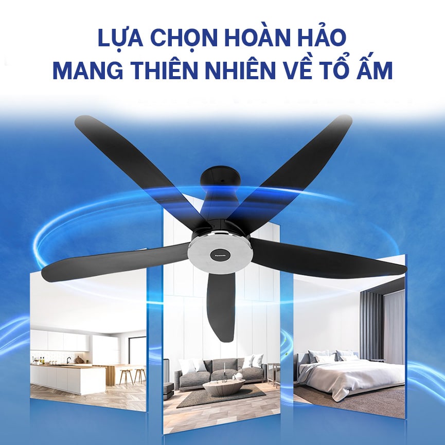 Quạt trần 5 cánh điều khiển từ xa Panasonic F-60XDN