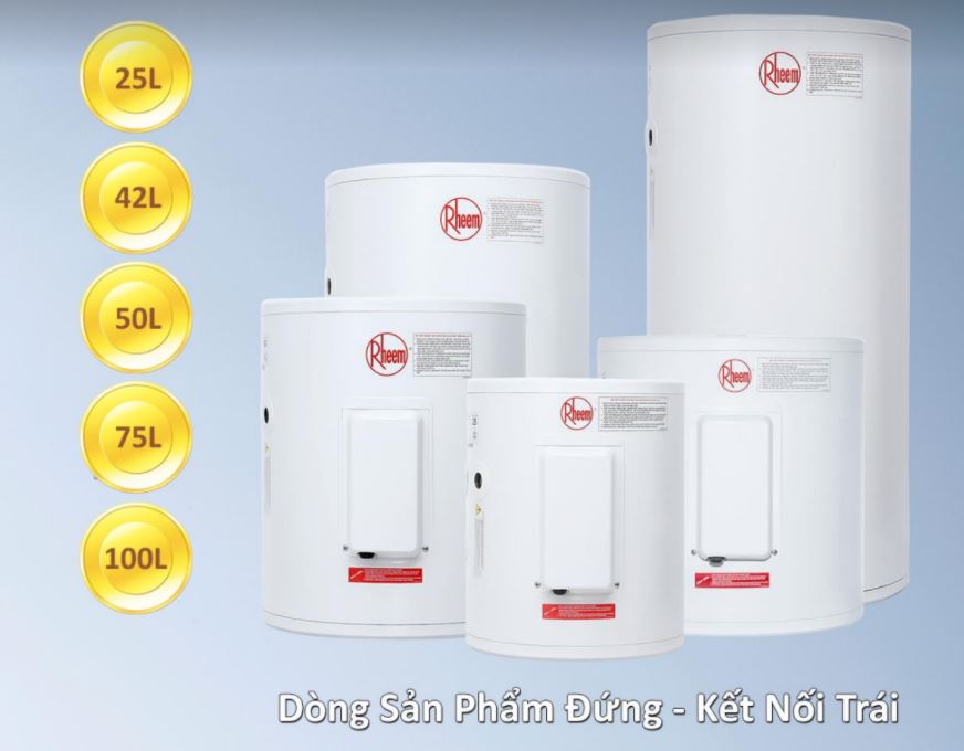 Bình nước nóng gián tiếp Rheem Mekong kiểu đứng