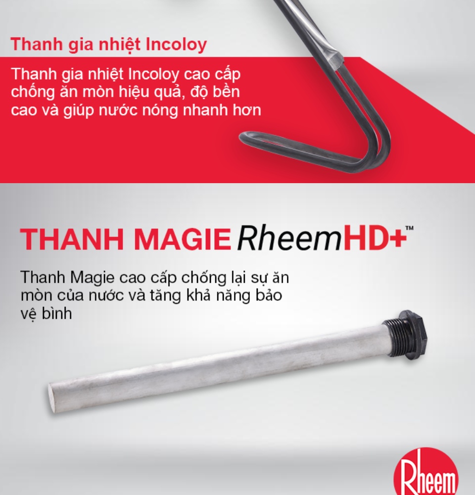 Bình nước nóng gián tiếp Rheem Xwell