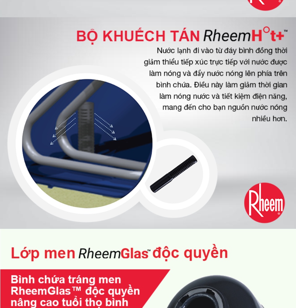 Bình nước nóng gián tiếp Rheem Xwell