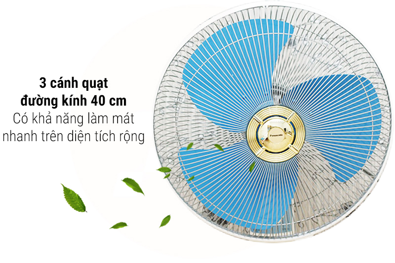 Quạt treo tường Panasonic F-409UB hoạt động êm ái không gây tiếng ồn