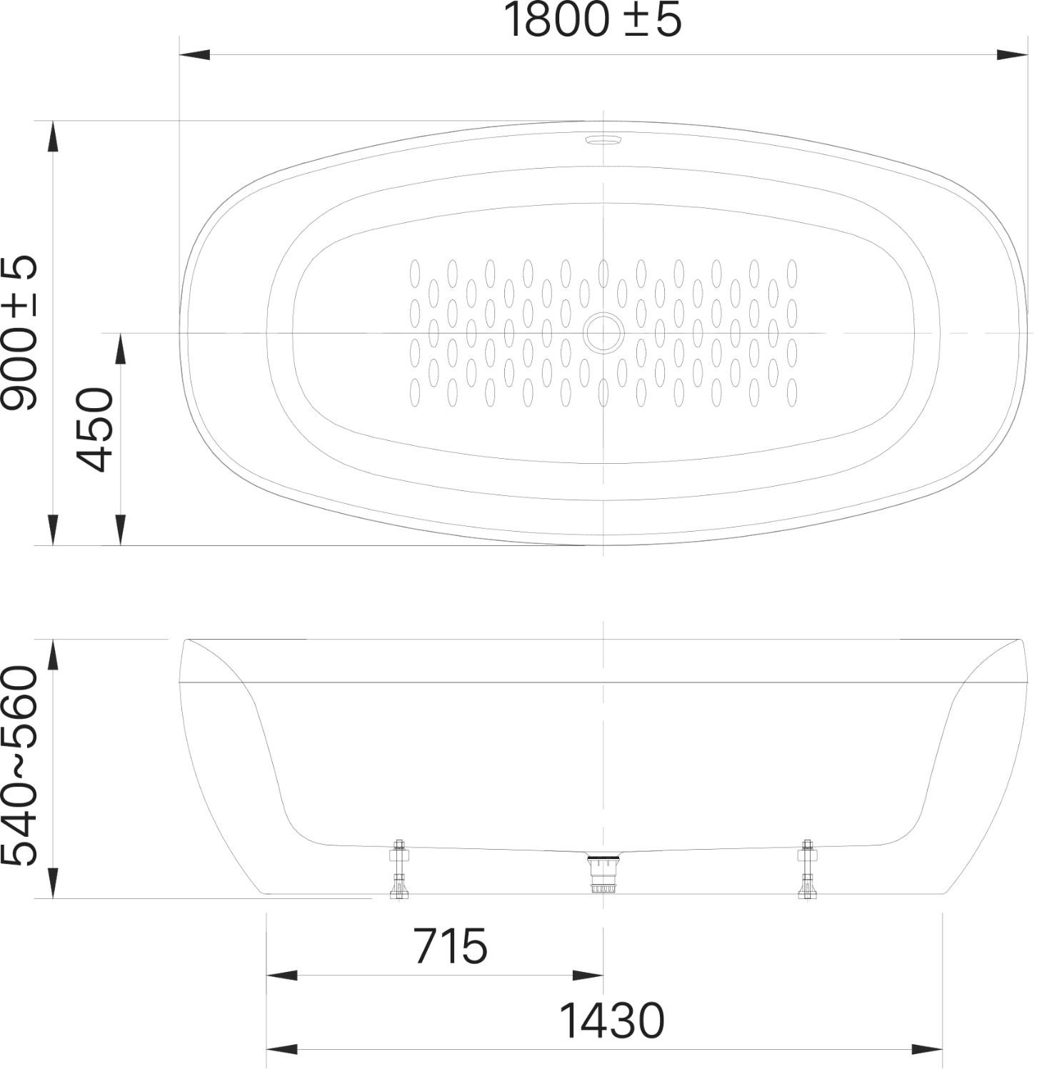 Bồn Tắm Nhựa Acrylic Inax BF-1858V