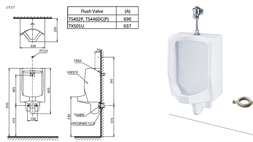 Bồn tiểu nam Toto UT57S