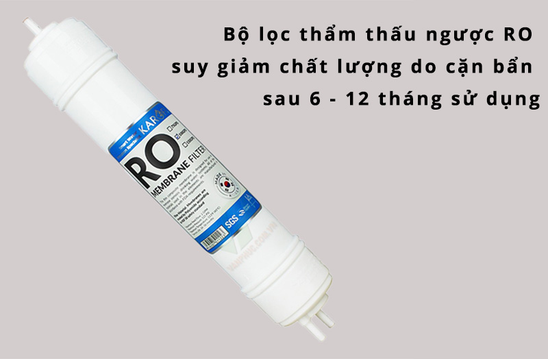 bộ lọc bị bẩn khiến máy lọc nước không ra nước thải