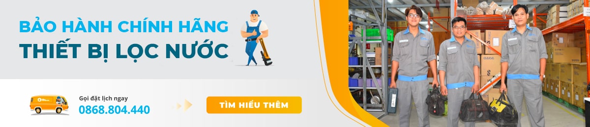 Chính sách bảo hành tại HITA khi mua bộ lọc nước sinh hoạt.