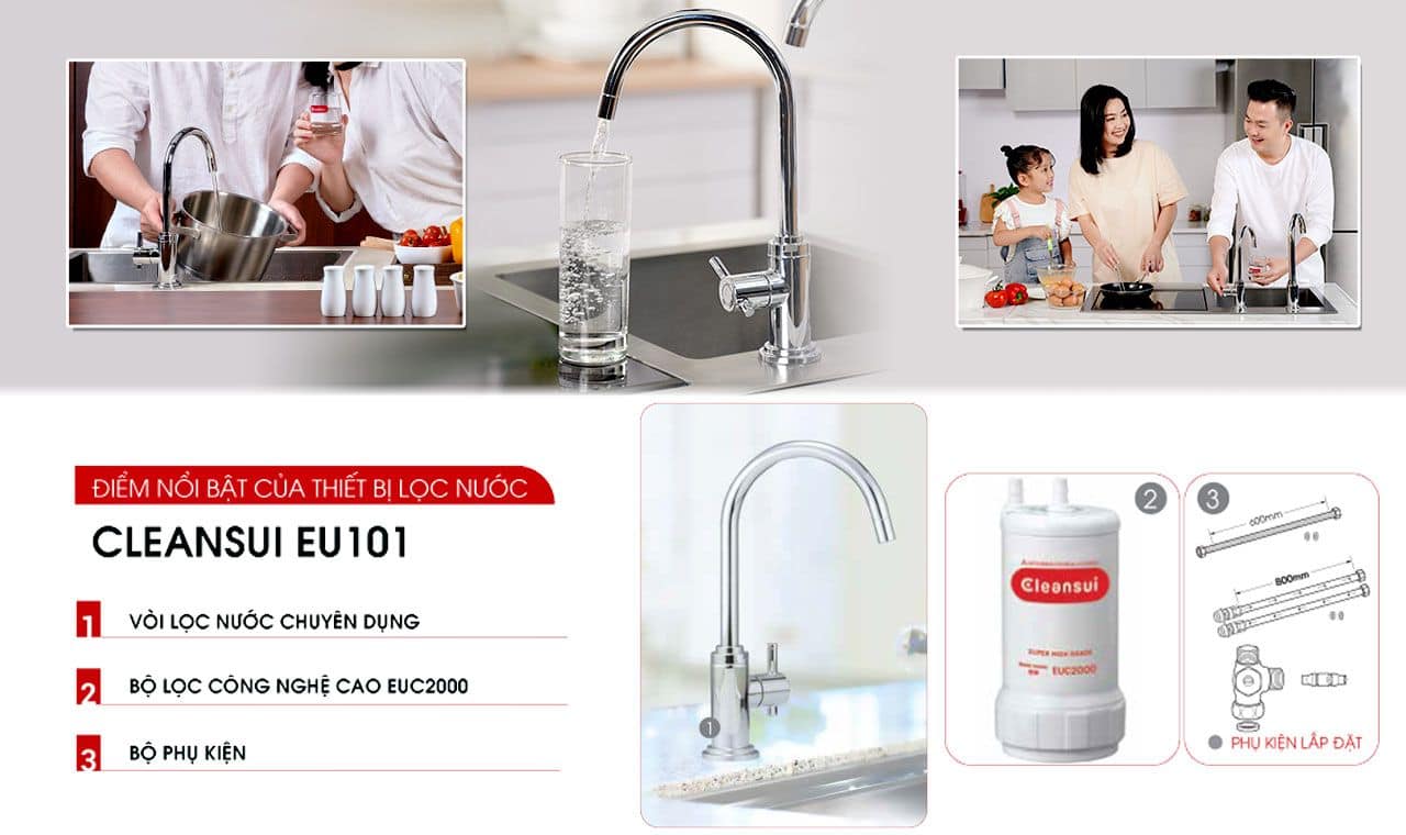 Gợi ý một số thiết bị lọc nước gia đình Mitsubishi Cleansui EU101