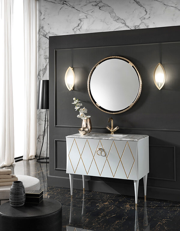 Mẫu tủ chậu tân cổ sang trọng cao cấp