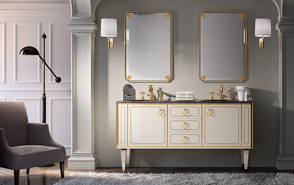 Mẫu tủ chậu thiết kế tân cổ sang trọng cao cấp